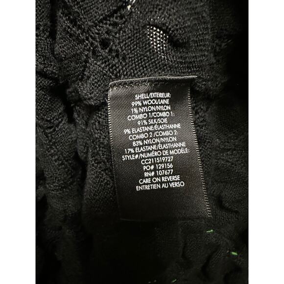 ALICE + OLIVIA Gin Pointelle Lace Wool Blend Mini Black Dress Size medium - Picture 15 of 16